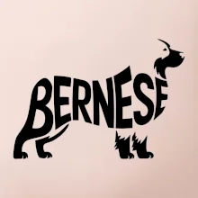 Bernese Mountain Dog nápis v tele