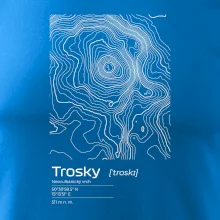 Trosky - vrstevnice v obdĺžniku