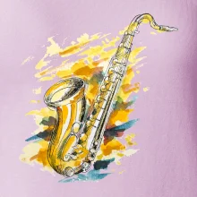 Saxofón maľovaný