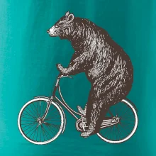 Medveď na bicykli