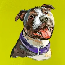 Americký stafordšírsky teriér kreslený