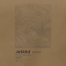 Ještěd - vrstevnice v obdĺžniku