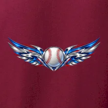 Baseballový míček s kovovými křídly