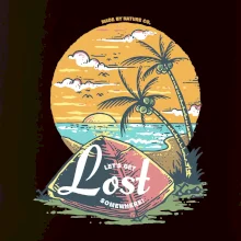 Beach camping get lost somewhere