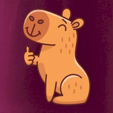 Kapybara s palcom hore