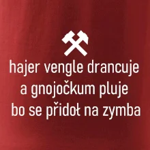 Hajer vengle drancuje a gnojočkum pluje bo se přidoł na zymba