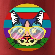 Mačka pri farebnom západe