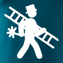 Kominík logo + nápis na zádech