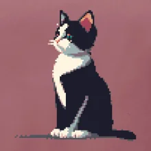 Mourovatá mačka pixel