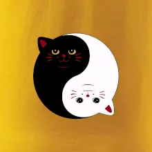 Mačky jin jang farebné Mačky jin jang farebné