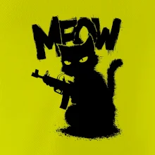 Meow mačka so zbraňou