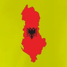 Albánsko mapa a znak
