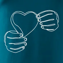 Ruka držiaca srdce jedným ťahom Ruka držiaca srdce jedným ťahom