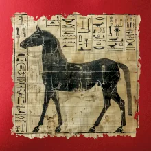 Egyptské hieroglyfy kôň