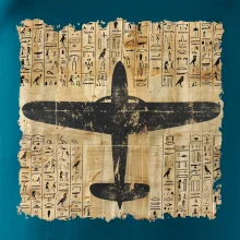Egyptské hieroglyfy lietadlo