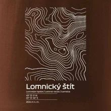 Lomnický štít - vrstevnice v obdĺžniku