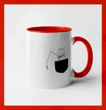 Mačka s rybou vo vrecku