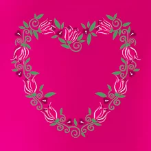 Červené tulipánové srdiečko (Pecka design)