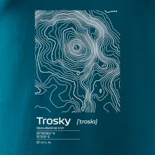 Trosky - vrstevnice v obdĺžniku