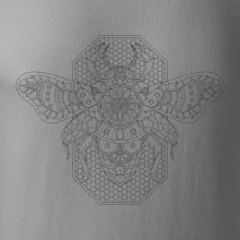 Steampunk včela čiernobiela