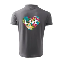 Love nápis květovaný