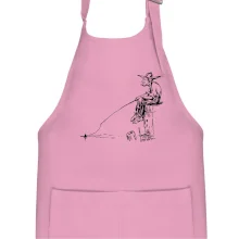 Kreslený rybár na pni