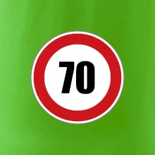 Dopravná značka - obmedzenie rýchlosti 70