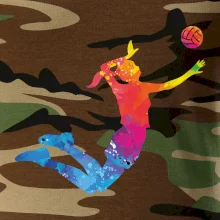 Volejbalistka splash s loptou