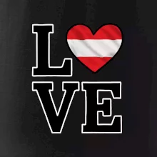 Love Rakúska vlajka Love Rakúska vlajka