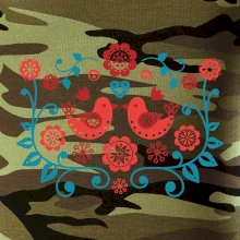 folklór - dva červené vtáčiky