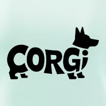 Corgi nápis v tele