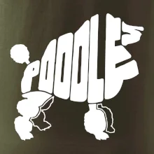 Pudel - nápis v tele