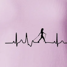 EKG nordic walking žena