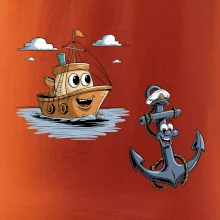 Parové tričko - Loď a kotva