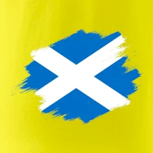 Škótska vlajka kreslená štetcom