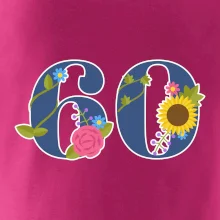 Kvetinové číslo kreslené - 60