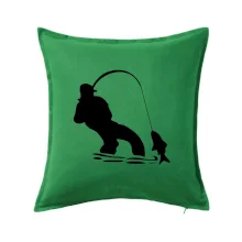 Rybár ťahajúce rybu