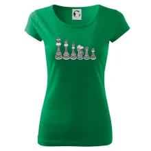 Šachové figúrky v rade - kreslené