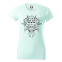 Steampunk sova čiernobiela