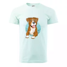 Americký staford kreslený v koliesku (Pecka design)