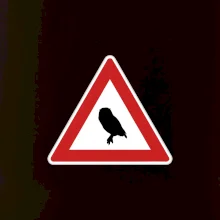 Dopravná značka - Pozor sova