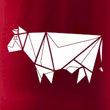 Origami krava z boku