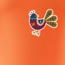 Folklór na prsníku sliepky