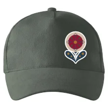 Folklór na prsníku kvetina guľatá