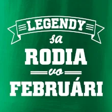 Legendy sa rodia vo februári