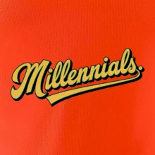 Generace Y - Millennials žlutý nápis Generace Y - Millennials žlutý nápis