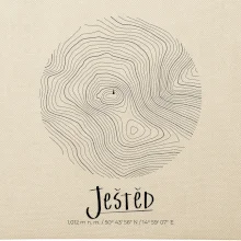 Ještěd - vrstevnice v kruhu