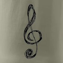 Husľový kľúč kreslený