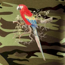 Papagáj  na listnatom strome