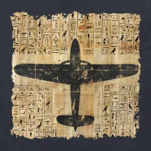 Egyptské hieroglyfy lietadlo